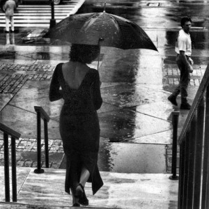 rainy woman